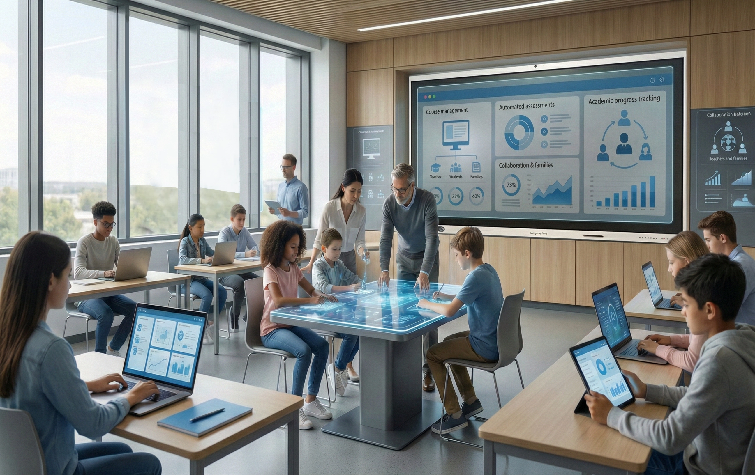 Educación (K–12 y universidades) - Beneficios